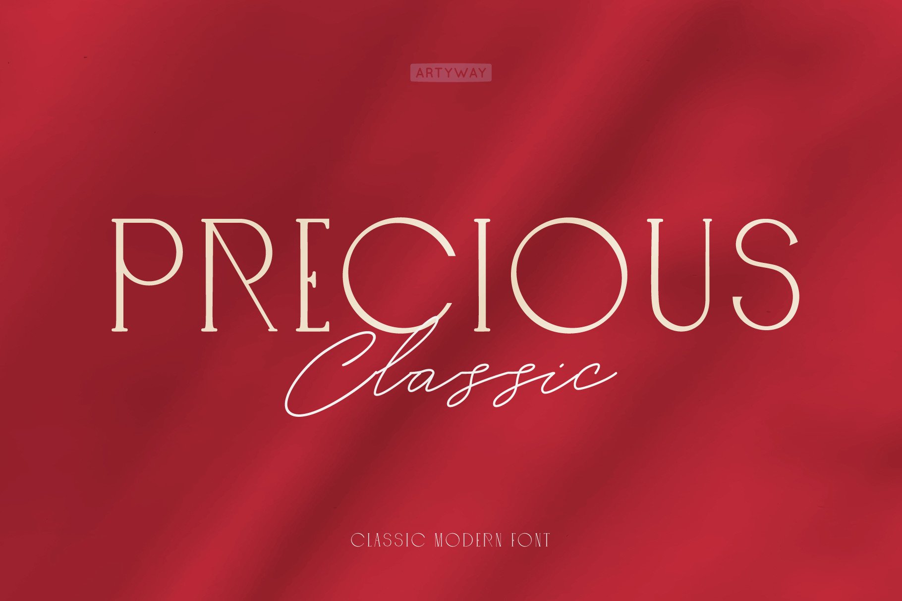 Precious Stock - Font poster. Lettering decoration with lettering