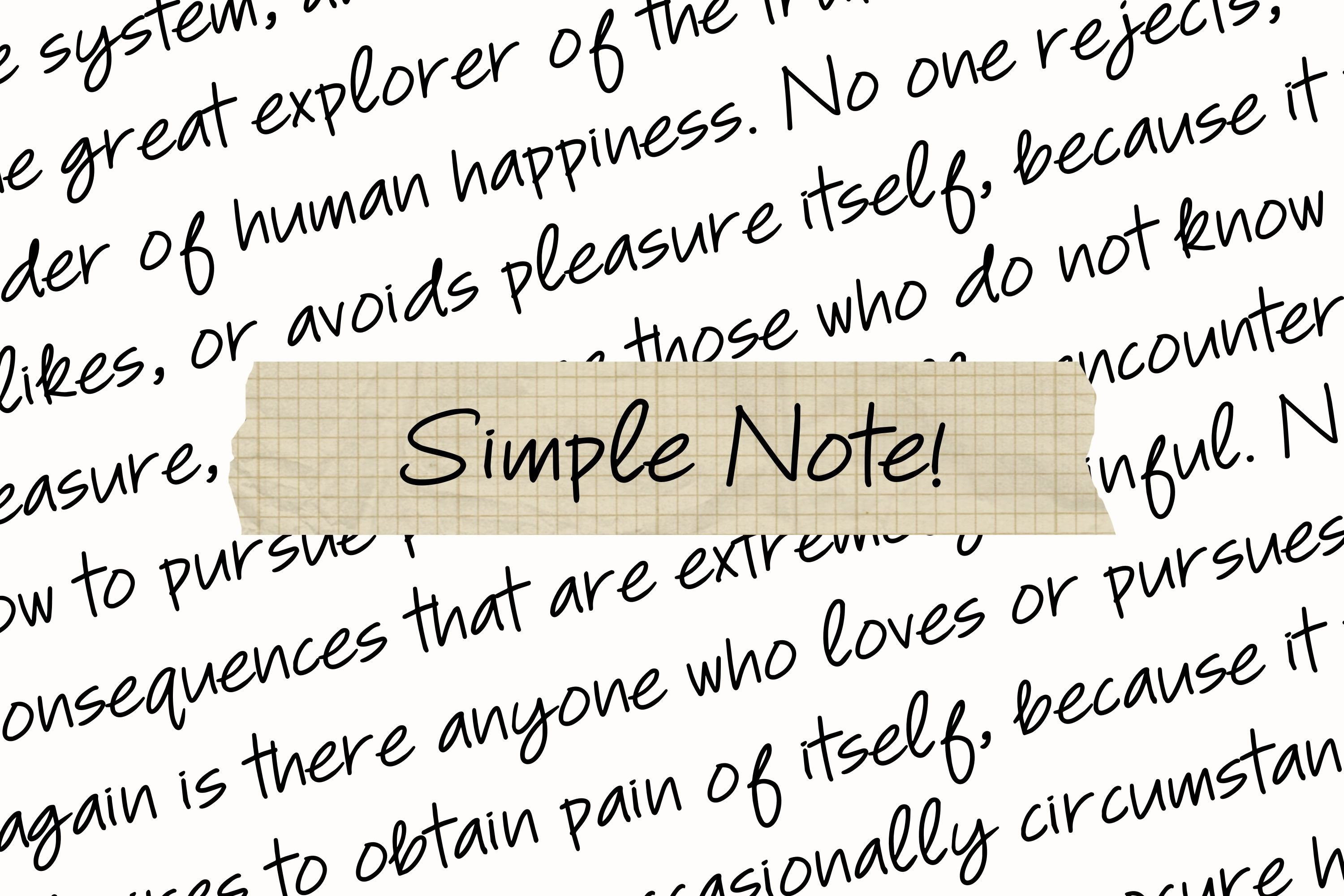 Simple Note preview, placeholder image