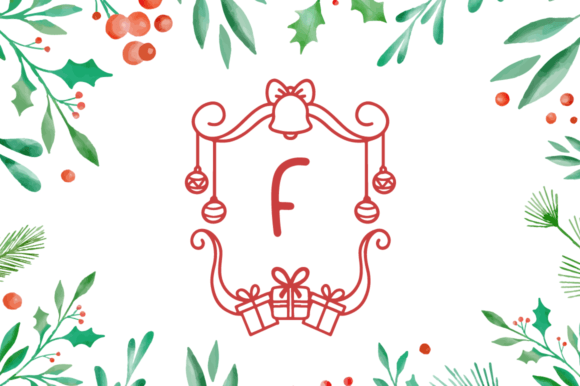 Bell Christmas Monogram Font - Preview 2