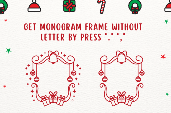 Bell Christmas Monogram Font - Preview 3