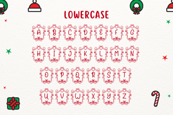 Bell Christmas Monogram Font - Preview 5