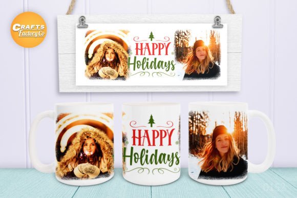 Christmas Custom Photo Mug Template Graphics