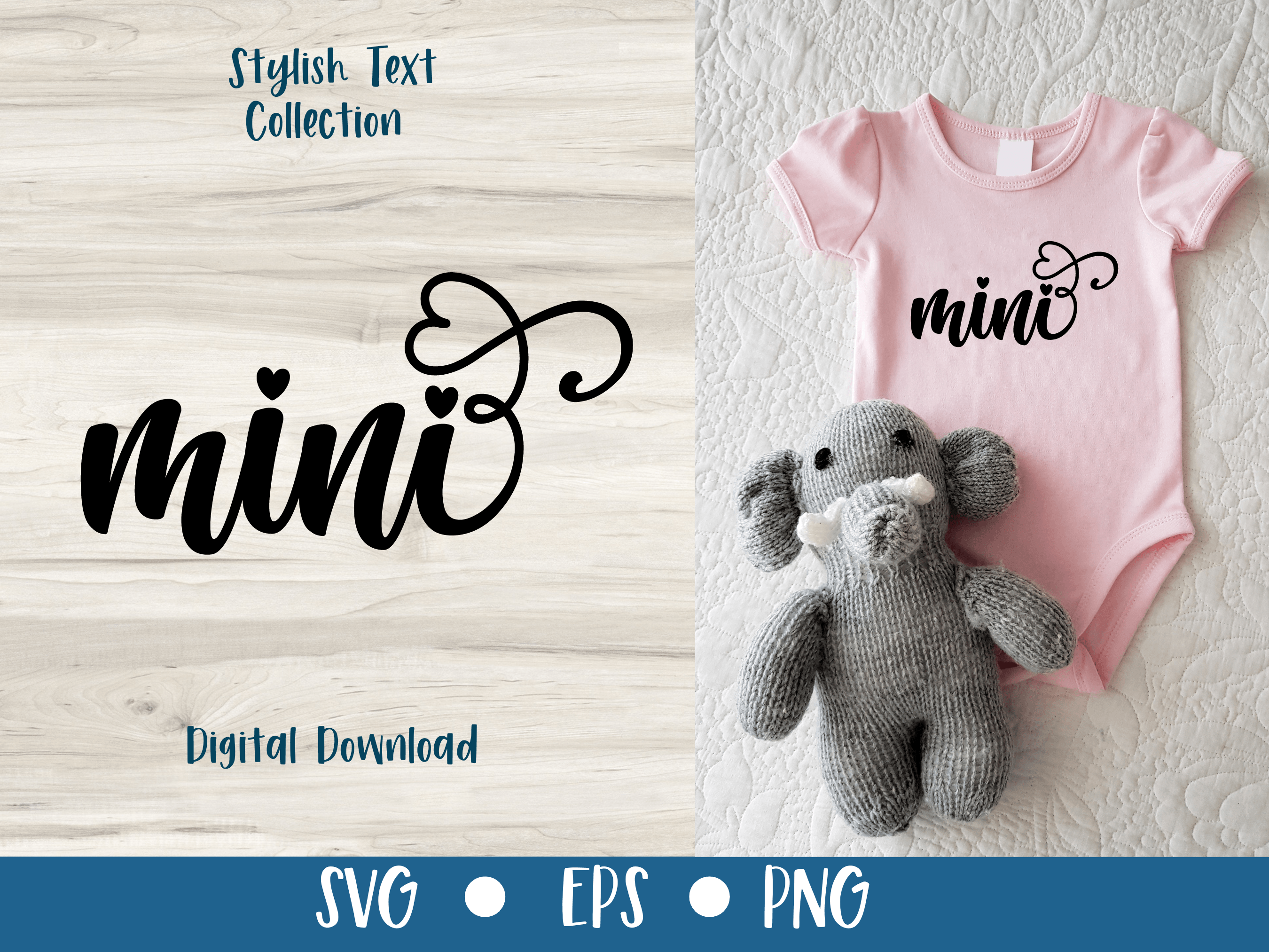MINI - Text SVG Graphic by heartsvgs · Creative Fabrica