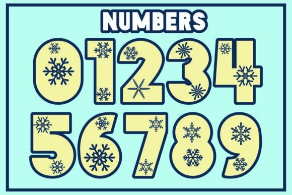 Snow Flakes Font PNG with transparent background - Preview 2