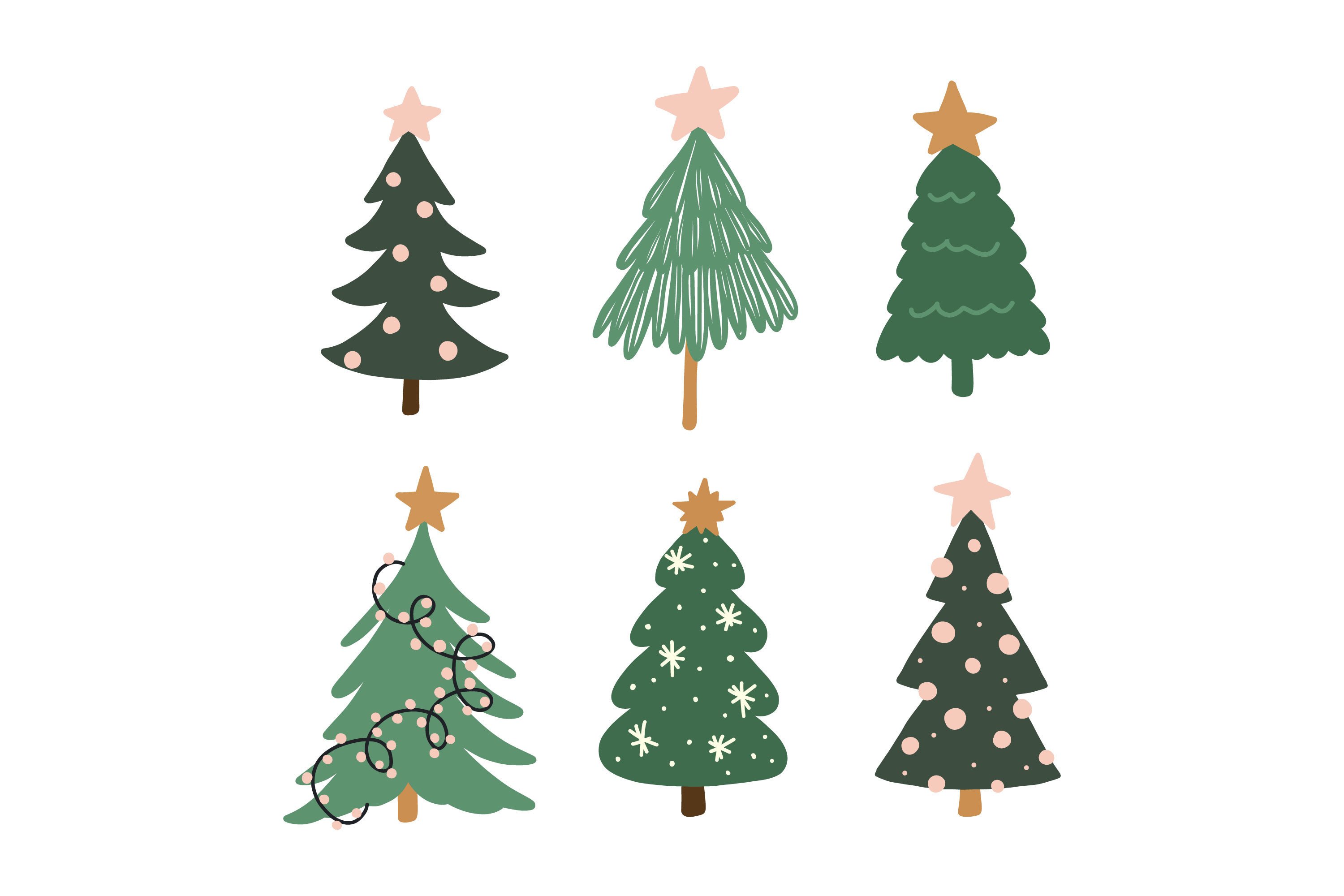 Hand Draw Doodle Christmas Tree