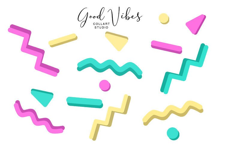 Memphis Patterns, 80s Design, Shapes