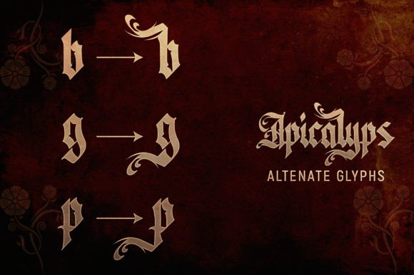 Apicalyps Font PNG with transparent background - Preview 2