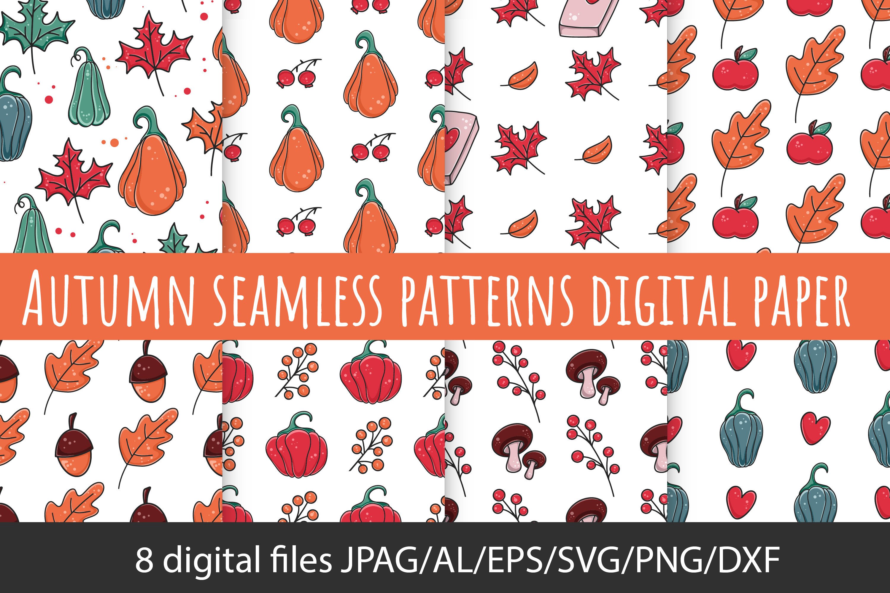 Autumn Seamless Digital Paper Graphic by Klimushka · Creative Fabrica
