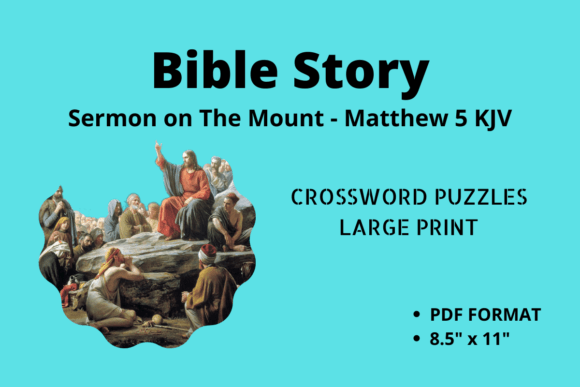 Bible Story - Sermon on the Mount Gráfico Interiores KDP Por Smartkid Prints