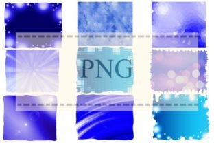 Blue Frames Sparkle Torn Edge Png Graphic by 988 studio Jay · Creative ...