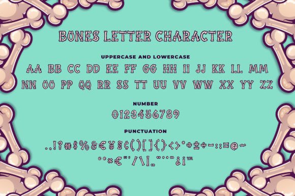 Bones Letter Font - Preview 5