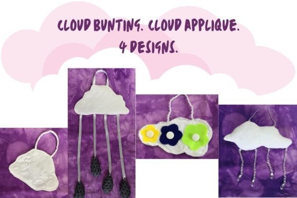 Cloud Bunting Sewing Pattern, 4 Designs