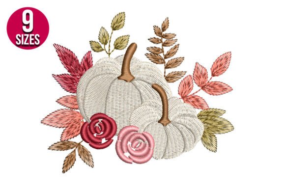 Floral Fall Pumpkin