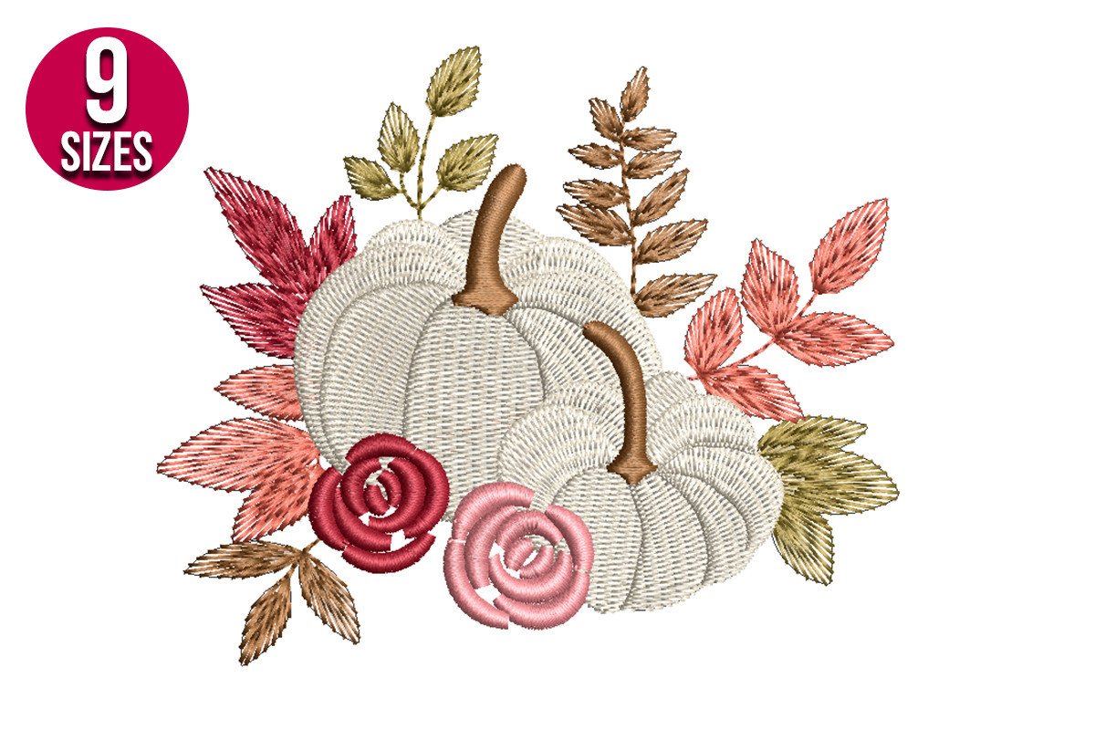Floral Fall Pumpkin