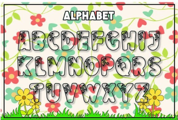 Flower Font - Preview 1