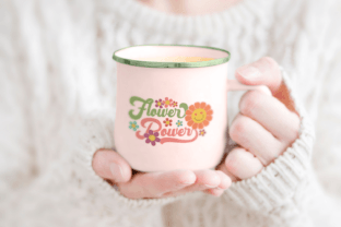 Flower Power Svg Retro Hippie Quote Svg Graphic by Julia's digital ...