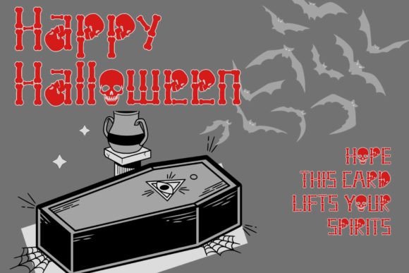 Ghost Skeleton Font PNG with transparent background - Preview 5