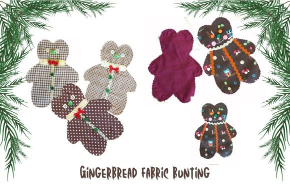 Ginger Bread Bunting Easy Sewing Pattern