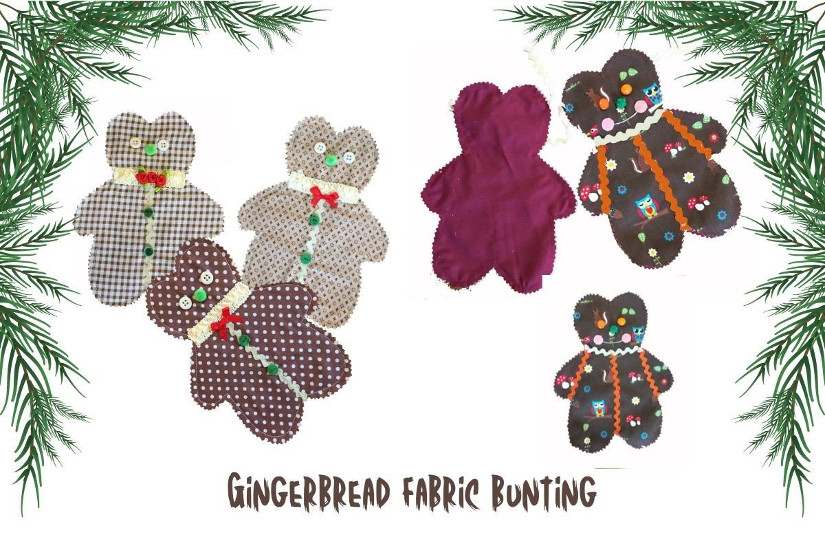 Ginger Bread Bunting Easy Sewing Pattern