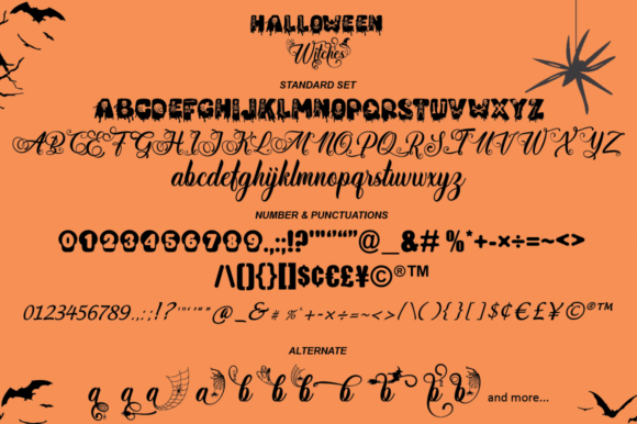 Halloween Witches Duo Font PNG with transparent background - Preview 2