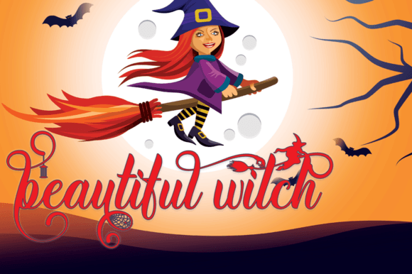 Halloween Witches Duo Font PNG with transparent background - Preview 1