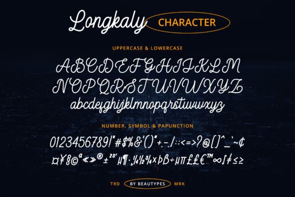 Longkaly Font PNG with transparent background - Preview 4