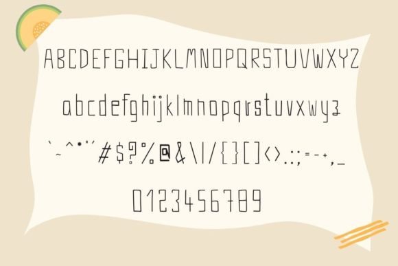 Melon Farm Font PNG with transparent background - Preview 3