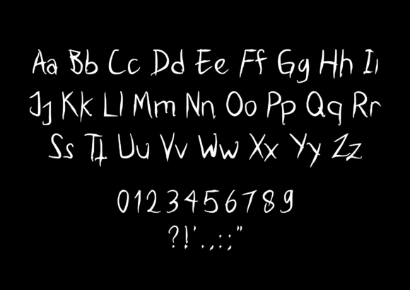 Nightmare Entity Font PNG with transparent background - Preview 1