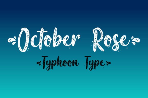 October Rose Font PNG with transparent background - Preview 1
