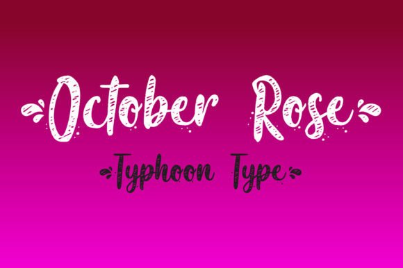October Rose Font PNG with transparent background - Preview 2