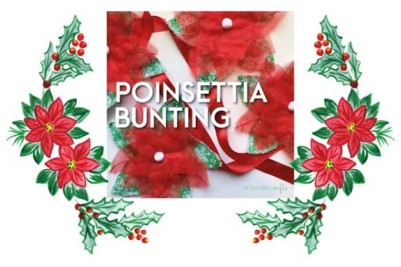 Poinsettia Bunting Easy Sewing Pattern
