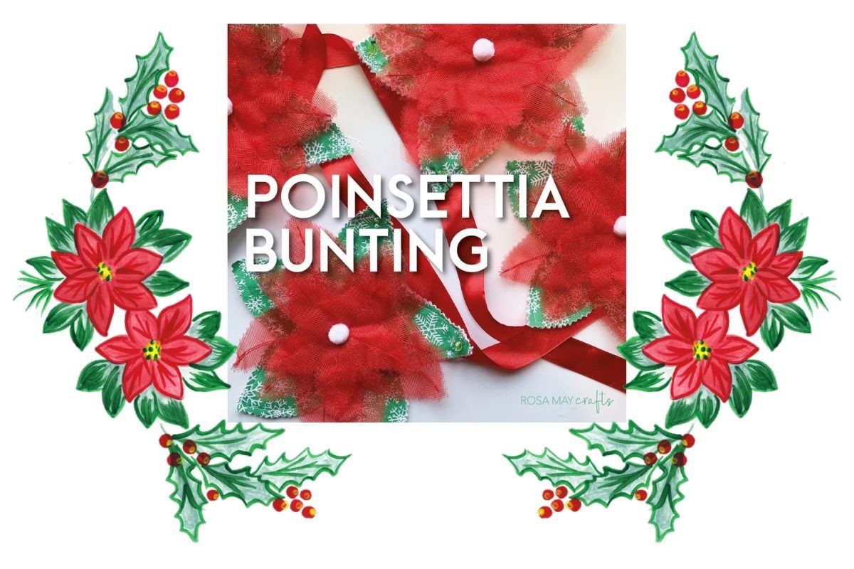 Poinsettia Bunting Easy Sewing Pattern