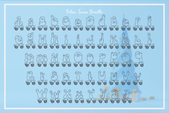 Polar Train Font PNG with transparent background - Preview 2