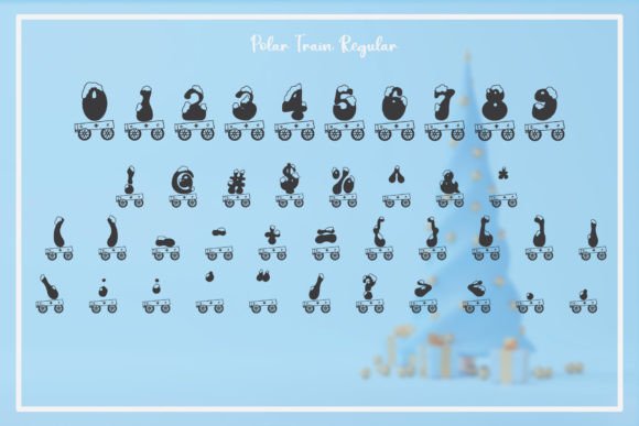 Polar Train Font PNG with transparent background - Preview 3