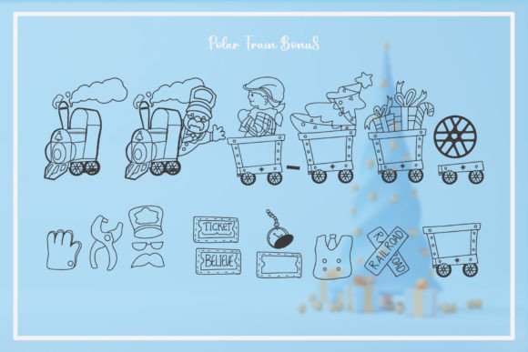 Polar Train Font PNG with transparent background - Preview 5