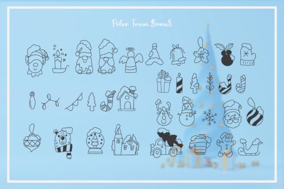 Polar Train Font PNG with transparent background - Preview 6
