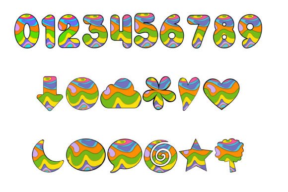 Primary Waves Font PNG with transparent background - Preview 2