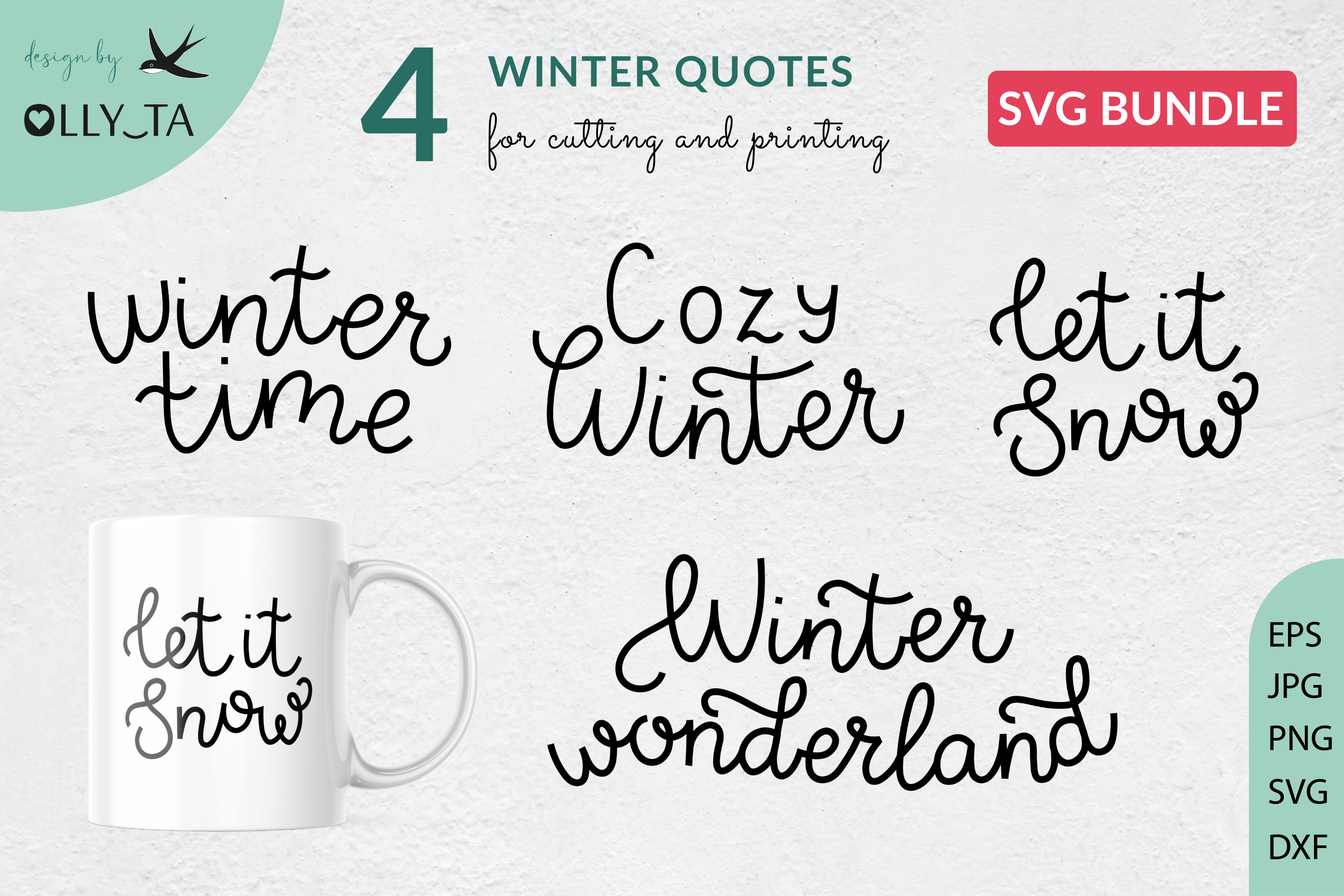 Winter Quotes Svg | Winter Svg Bundle Graphic by ollyta · Creative Fabrica