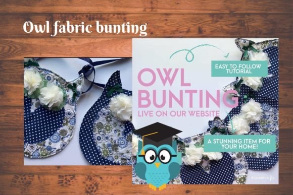 Woodland Owl Bunting Sewing PDF Pattern,