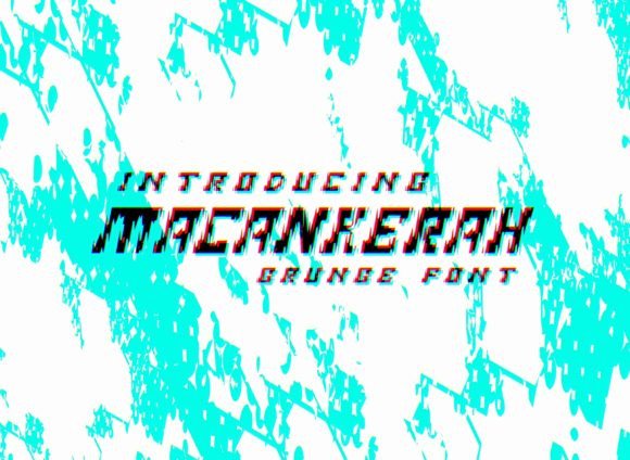 Macankerah Font PNG with transparent background - Preview 2