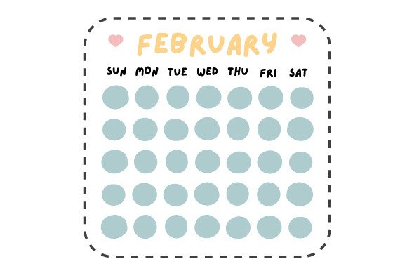 Month Cover - February SVG Cut file by Creative Fabrica Crafts ...