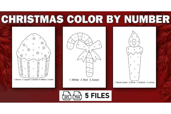 Christmas Color by Number Pages Vol.2