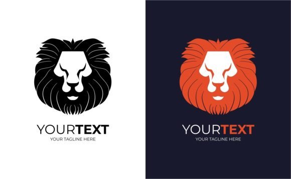 Clean Simple Lion Head Logo Gráfico Logos Por xhafergashi