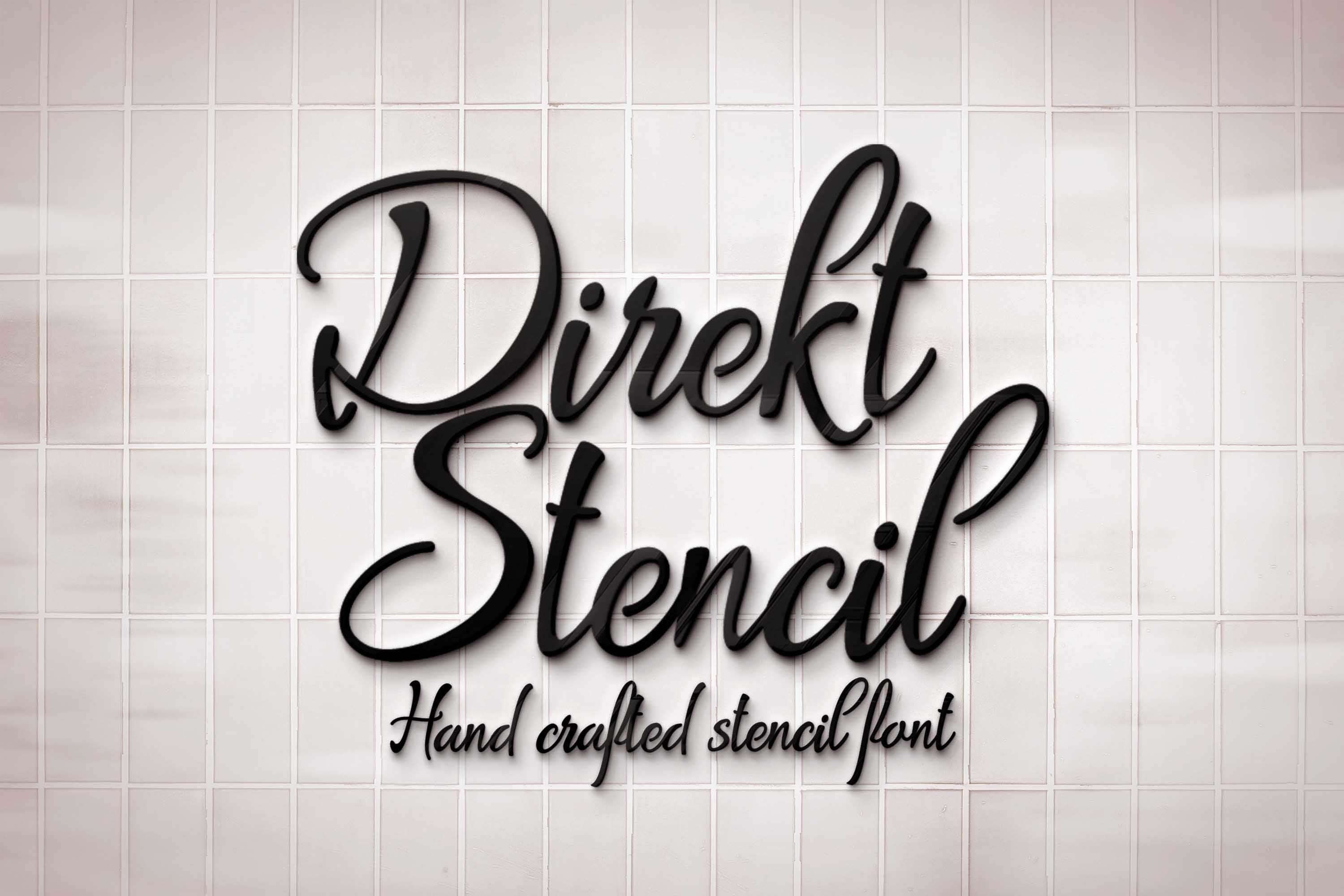 Direkt Stencil Font by Digital Typeface Studio · Creative Fabrica font preview