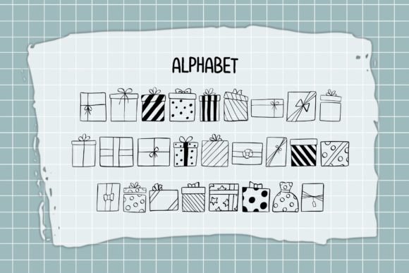 Happy Gifts Font PNG with transparent background - Preview 1