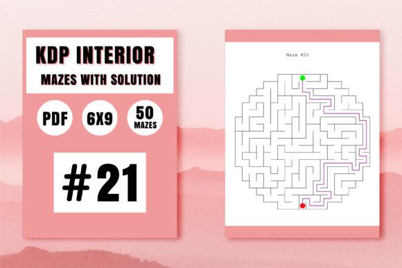 Mazes Puzzle Book KDP Interior Afbeelding KDP-ontwerpen Door KDP Booster