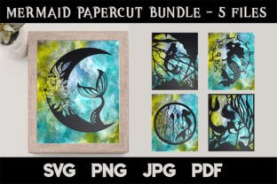 Mermaid SVG Bundle Graphic by Elm SVGs and Cut Files · Creative Fabrica