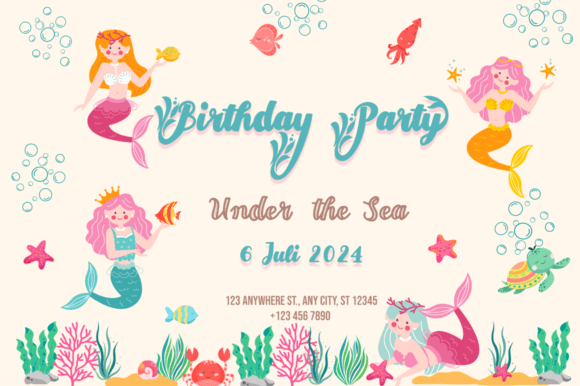 Ocean Mermaid Font font preview - 2