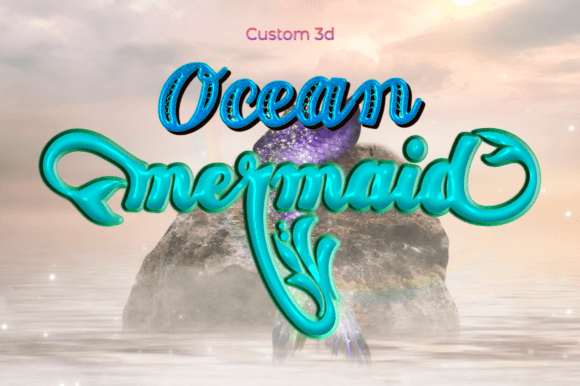 Ocean Mermaid Font font preview - 5