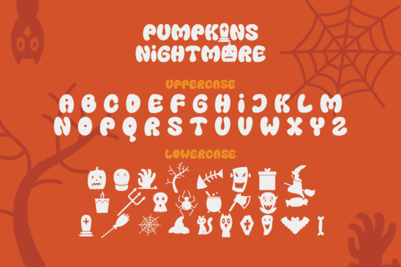 Pumpkins Nightmare Font PNG with transparent background - Preview 1